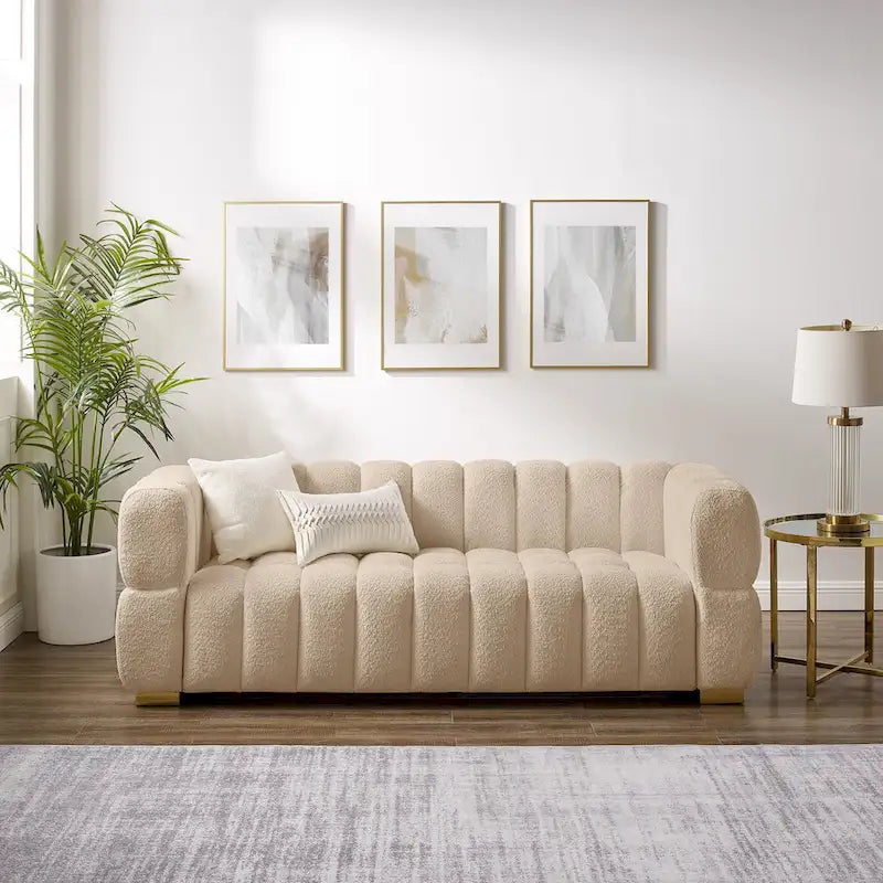 85 Moderne Waffelstoff-Couch, Freizeit-Komfortsofa