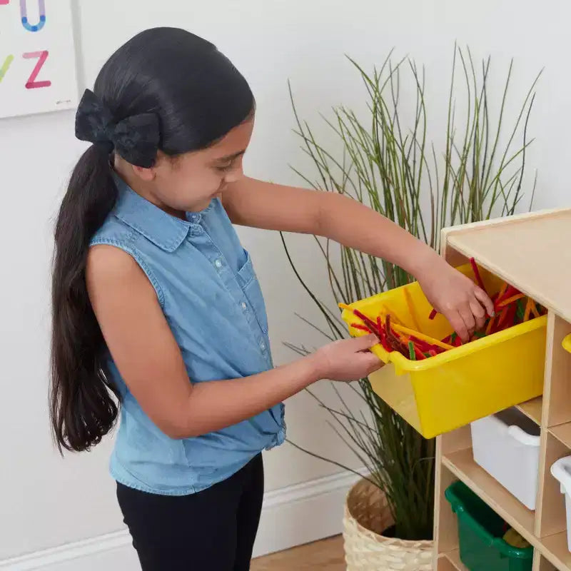 Mobiler Cubby-Schrank mit 15 offenen Behältern, 3x4, Kindermöbel