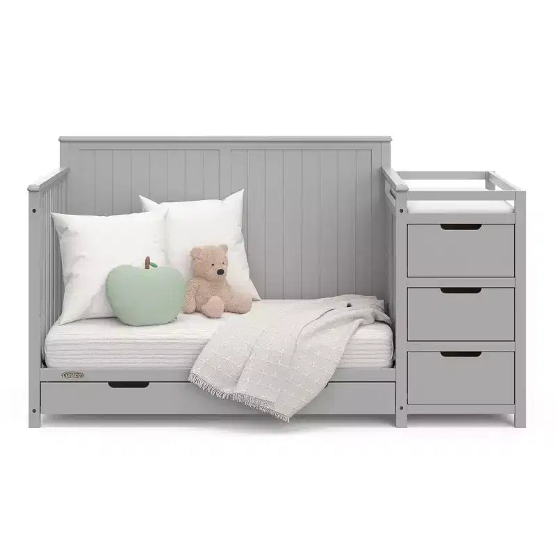5-in-1 umbaubares Babybett und Wickeltisch mit Schublade