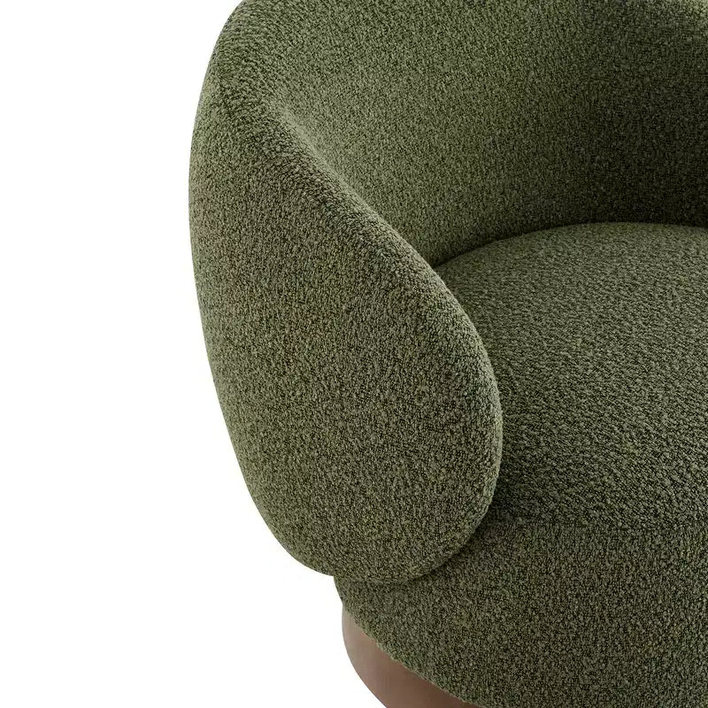 Spruce&Spring Gepolsterter Drehbarer Akzent-Sessel mit Holzfuß