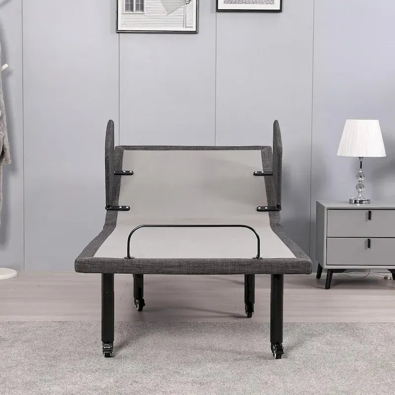 Verstellbares Bett mit kabelloser Fernbedienung, Krankenhausbettgestell mit/ohne Matratze