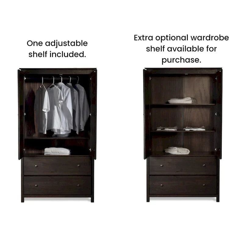 2-türiger Massivholzschrank - 41x72x22