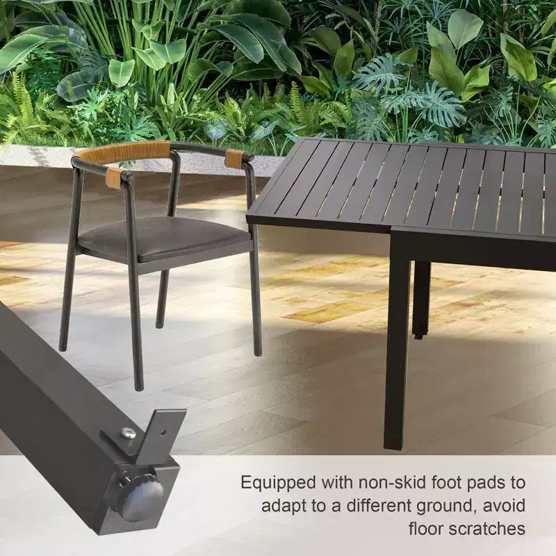 Okak Esstisch Aluminium ausziehbarer Terrassentisch Esstisch Küchentisch für das Esszimmer