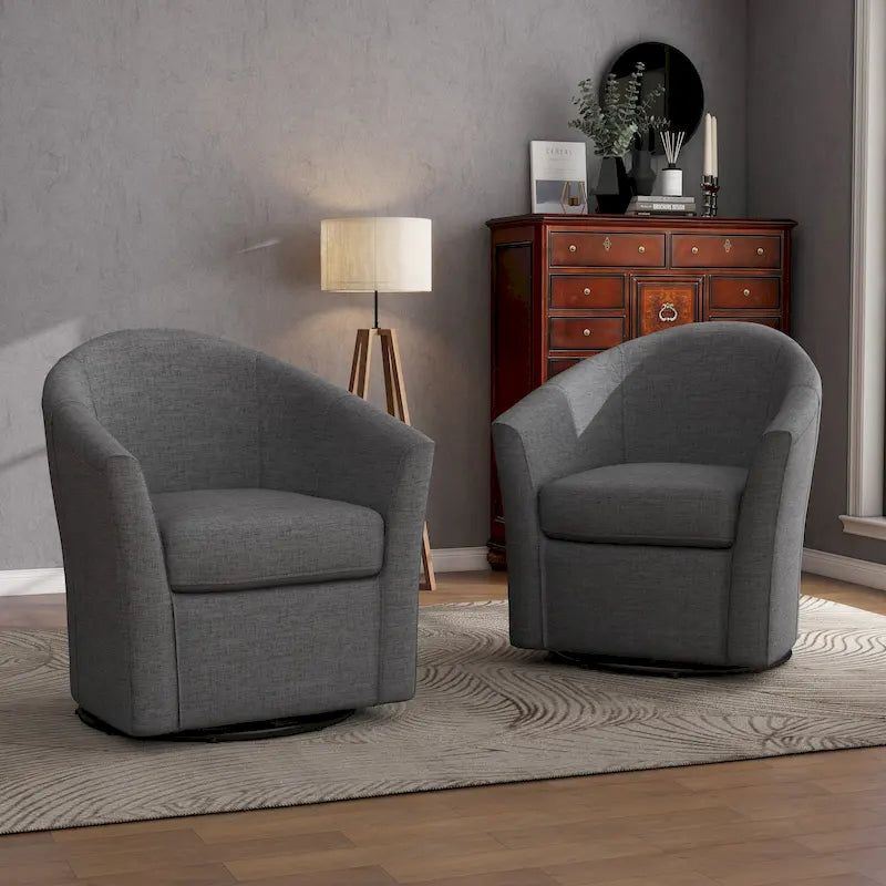 2er-Set Moderner Polster-Clubsessel Drehbar Wohnzimmer Akzentsessel