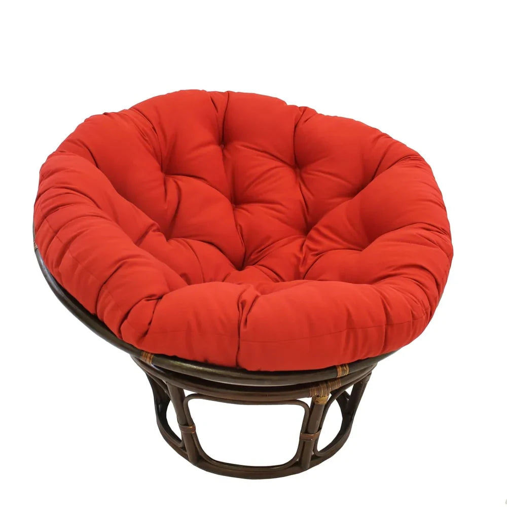 Bali 42-Zoll Rattan Papasan-Sessel mit Twill-Kissen