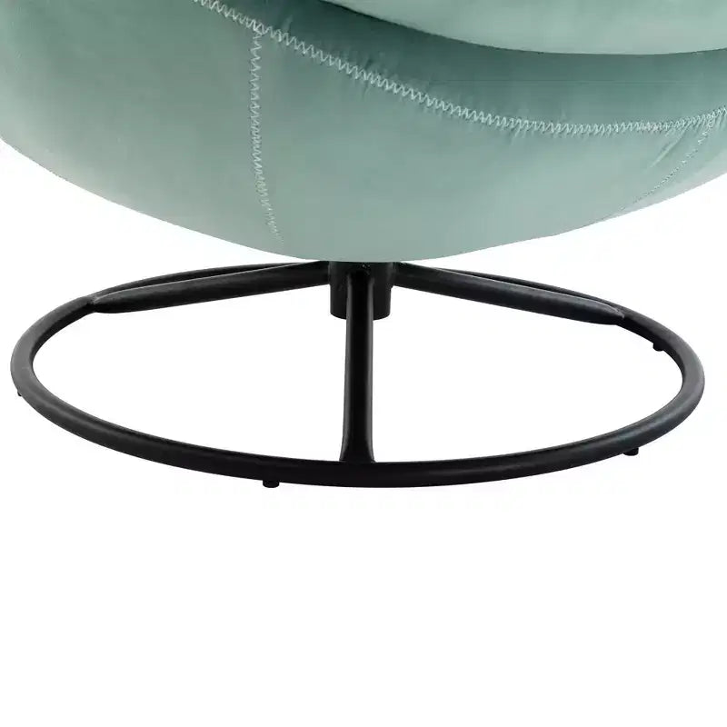 Okak Samt-Akzentsessel mit Ottoman, moderner Armloser Sessel im Mid-Century Stil für das Wohnzimmer, weicher bequemer Sessel zum Fernsehen, Gaming