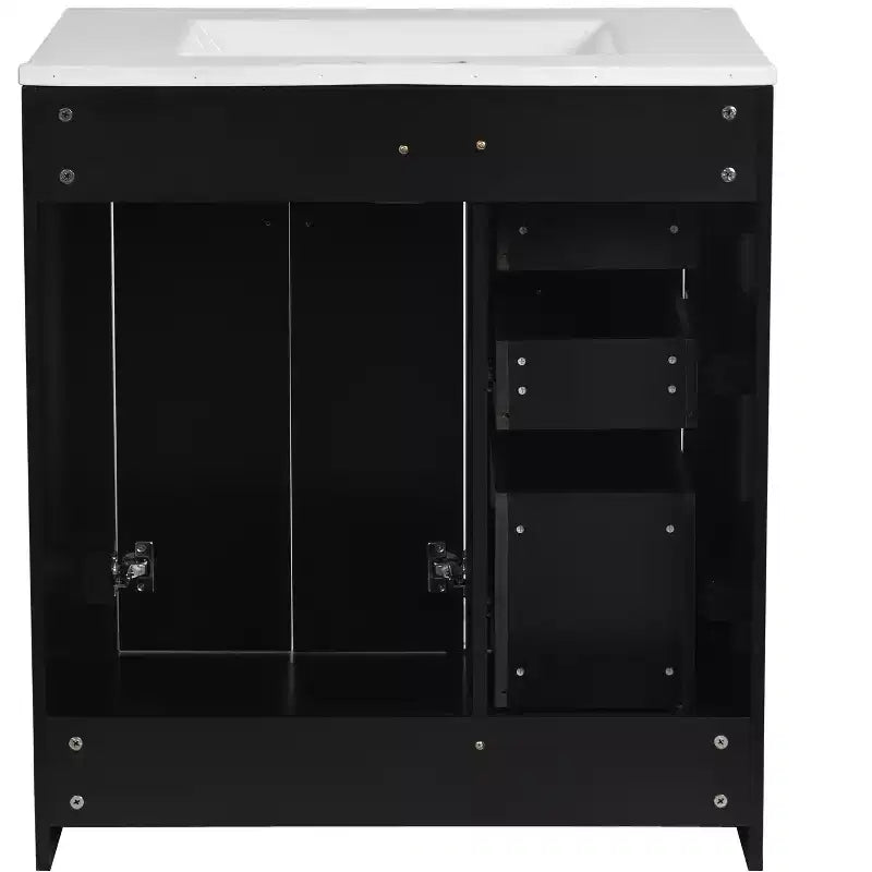 30 Zoll Einzelwaschtisch-Badschrank mit Unterschrank und 3 Schubladen – Schwarz / Blau / Grün / Indigo / Weiß