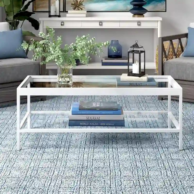 Alexis Couchtisch aus Metall und Glas