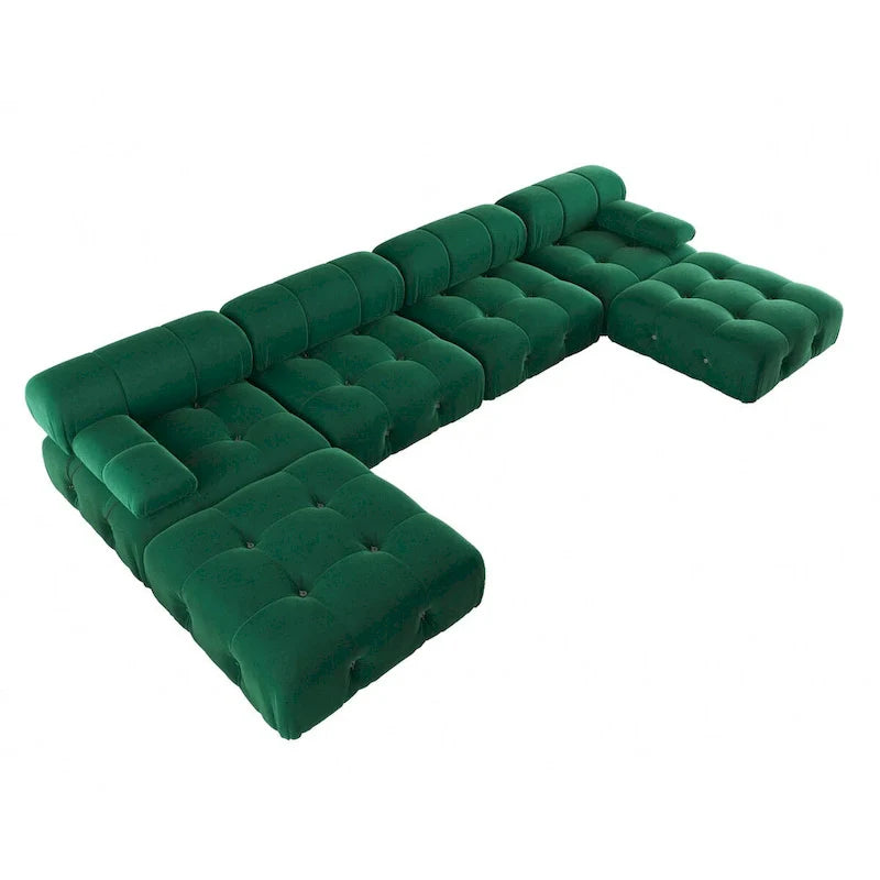 138 Modulares Schlafsofa, U-förmiges, minimalistisches Samtsofa