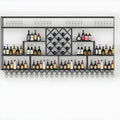 Rechteckiges Wand-Weinregal aus schwarzem Metall