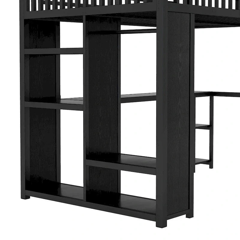 Doppelbettgestell (Extralang) mit integriertem Kleiderschrank