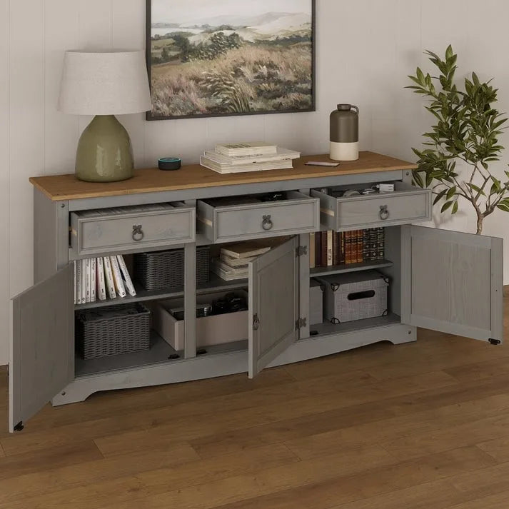 65 Holz-Buffet-Sideboard Bauernhaus - Corona Kollektion
