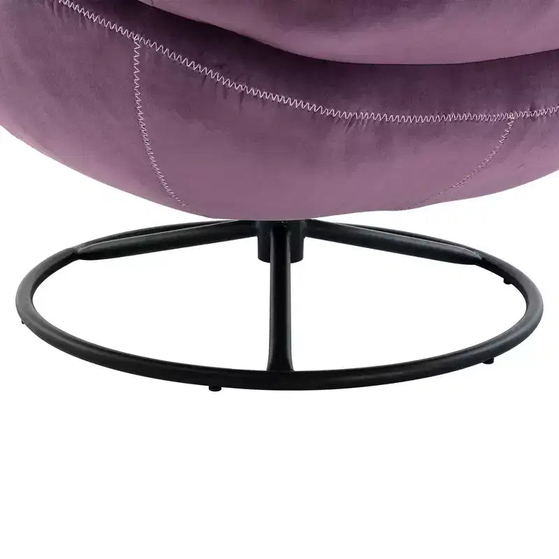 Okak Samt-Akzentsessel mit Ottoman, moderner Armloser Sessel im Mid-Century Stil für das Wohnzimmer, weicher bequemer Sessel zum Fernsehen, Gaming
