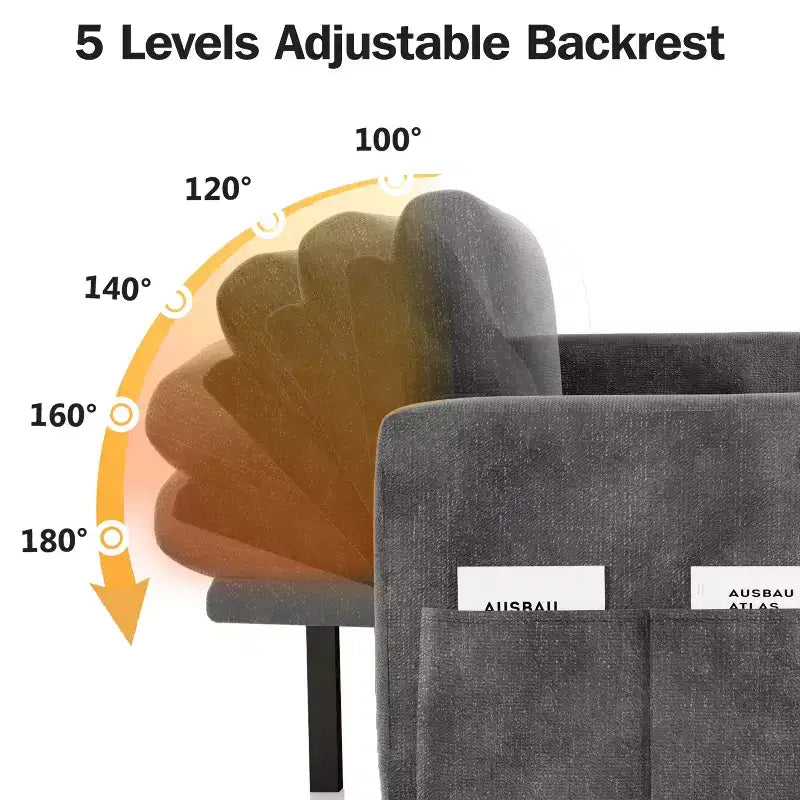 Dyonery 81 Sektional-Schlafsofa, L-förmige Ausziehcouch mit beidseitigem Stauraum, USB, verstellbare Rückenlehne
