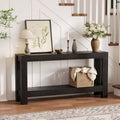 63 Entryway-Konsolentisch mit 2 Schubladen, schmaler Holztisch für Wohnzimmer, Flur oder Diele, Akzent-Ablagetisch