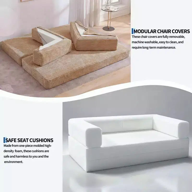80.7 5-in-1 Schlafsofa – Kord, 544 kg, kein Aufbau