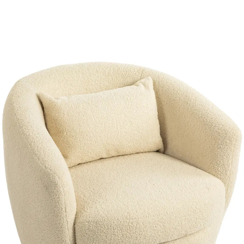 Gepolsterter drehbarer Fauteuil mit Stauraum, moderner Wohnzimmer-Sessel für Schlafzimmer/Büro/Lesebereiche