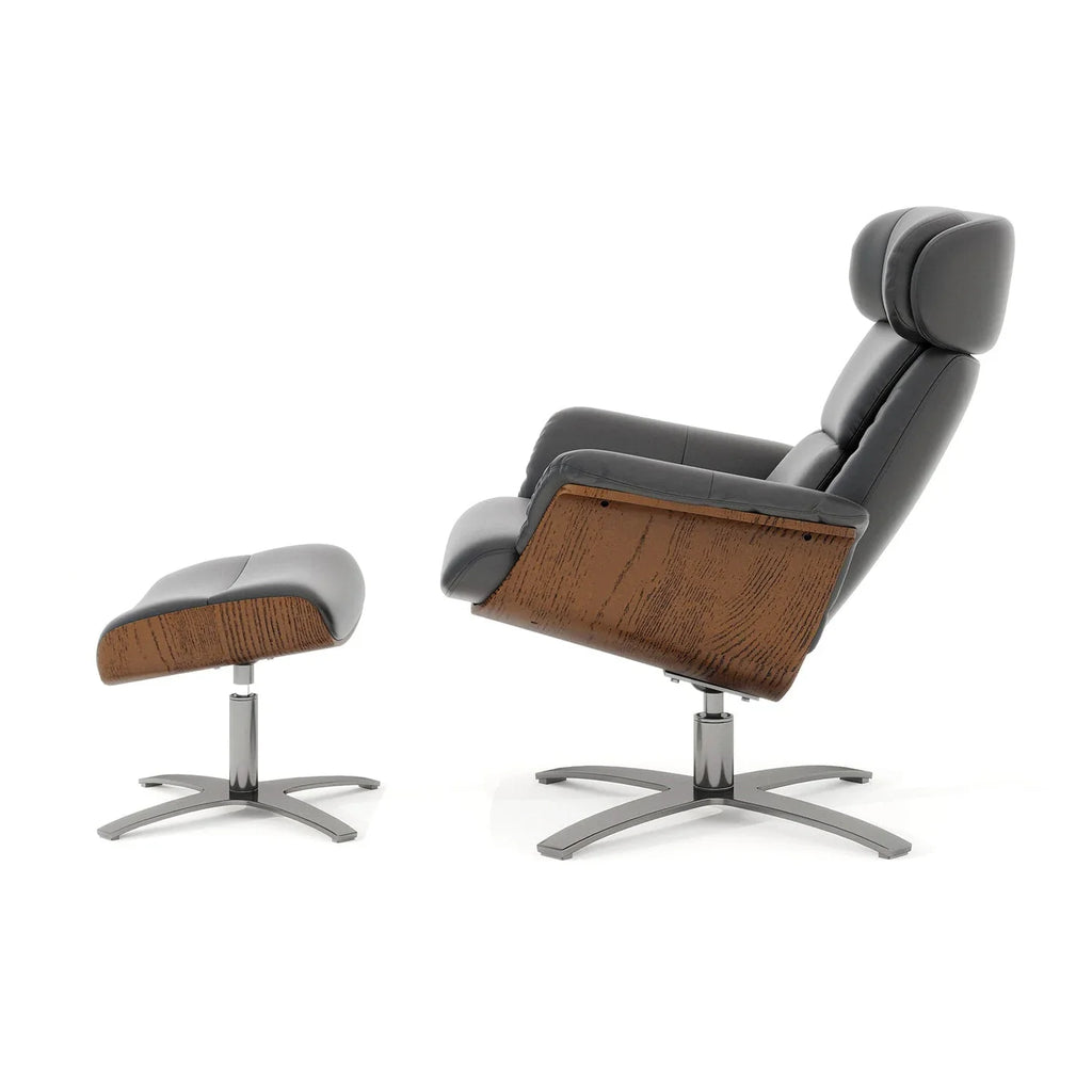Jovan 31.5 Echtleder Relaxsessel mit Ottoman