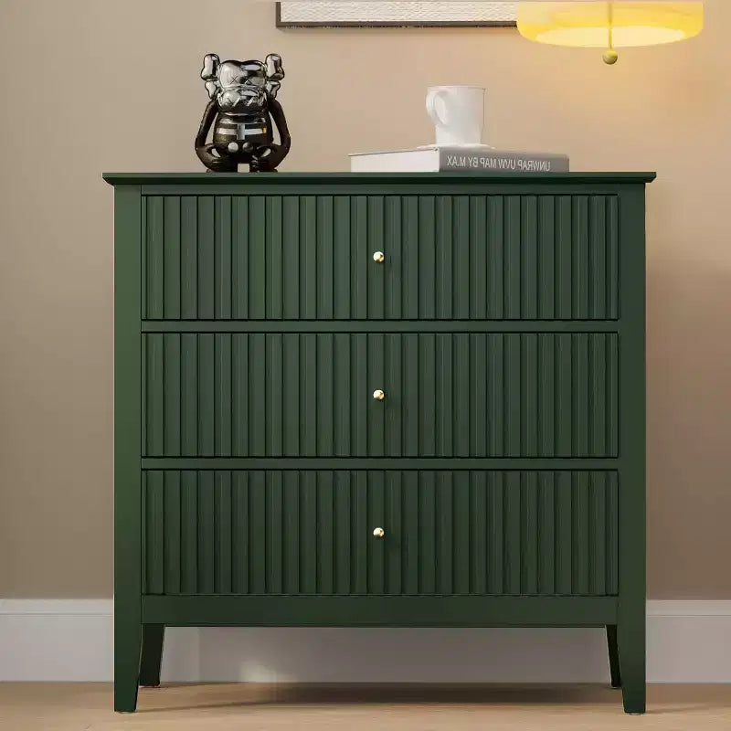 Heynemo Kommode mit 3 Schubladen, lackiert, 76 cm hoher Holz-Nachttisch mit Stauraum, breite moderne Kommode mit Kugelauszug