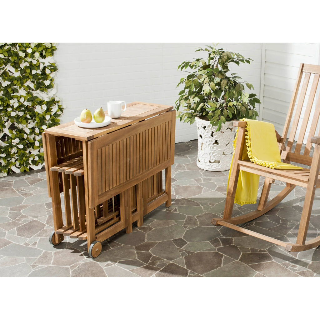 SAFAVIEH Outdoor Brandy 5-teiliges Outdoor-Esstisch-Set – 43Bx35Tx29H