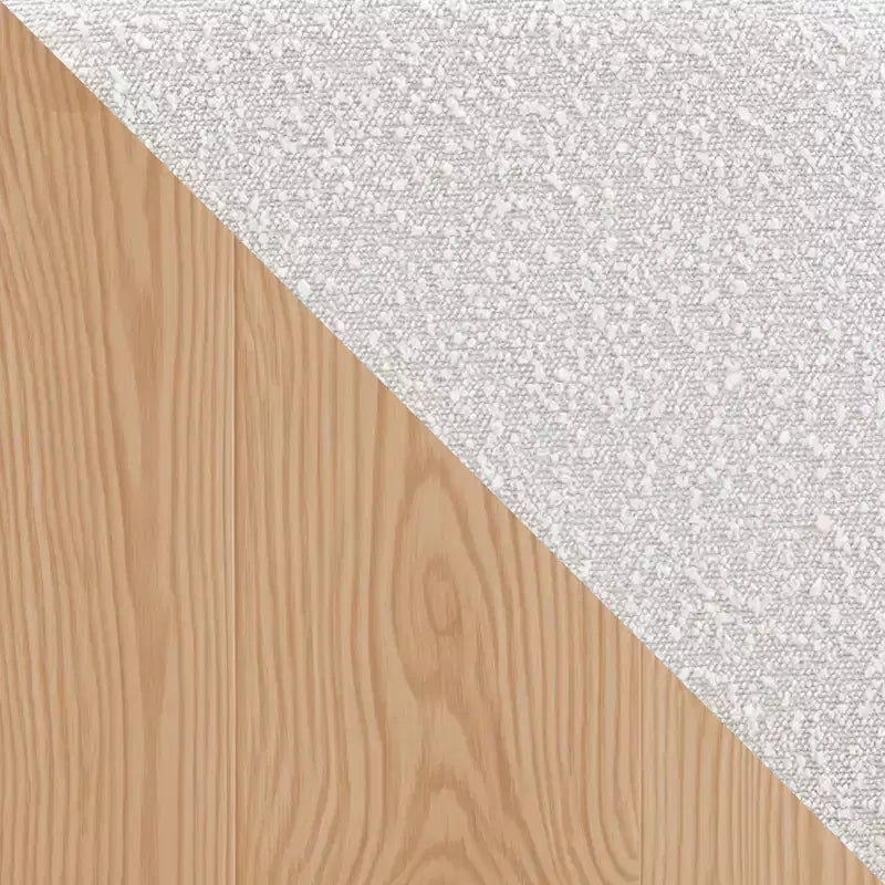 Bouclé Esszimmer-Barhocker ohne Armlehnen 4er-Set, mit Holzmaserung Metallbeinen für Küche, Wohnzimmer, Restaurant, Café – Morden Fort