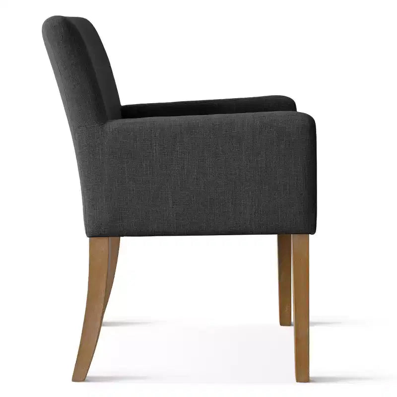 Set aus 6 gepolsterten Esszimmerstühlen mit Armlehnen, moderne Leinen-Sessel mit Holzbeinen, Akzentstühle für Esszimmer, Wohnzimmer - Panipeachy