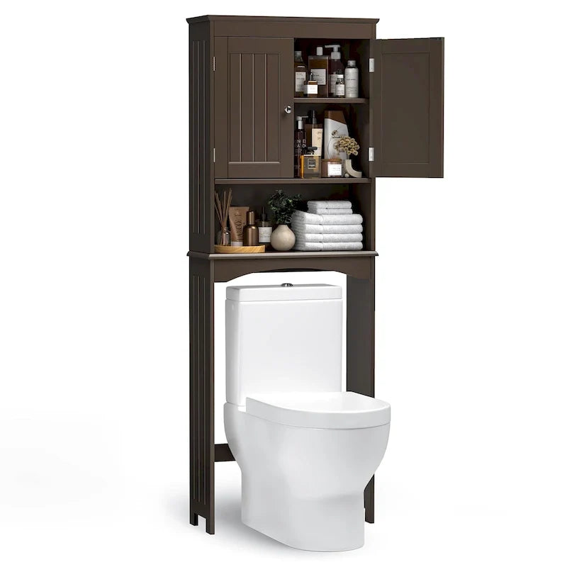 Badezimmerschrank, Toilettenschrank, Badezimmerregal über der Toilette, Toiletten-Raumsparer