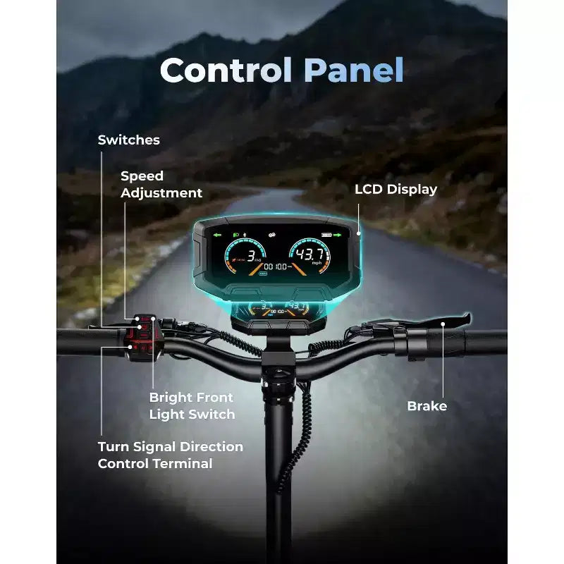 ECOLEAP L7 PRO Elektroroller für Erwachsene, 4000W Spitzenleistung Doppelmotor, 70 km/h, 120 km Reichweite, Doppelradaufhängung, Scheibenbremsen vorne und hinten, UL