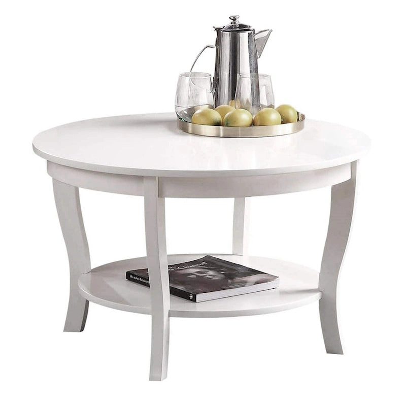 Convenience Concepts American Heritage Runder Couchtisch mit Ablage