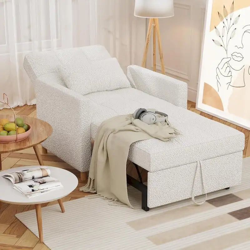 AECOJOY 3-in-1 Schlafsofasessel mit Kissen und verstellbarer Rückenlehne