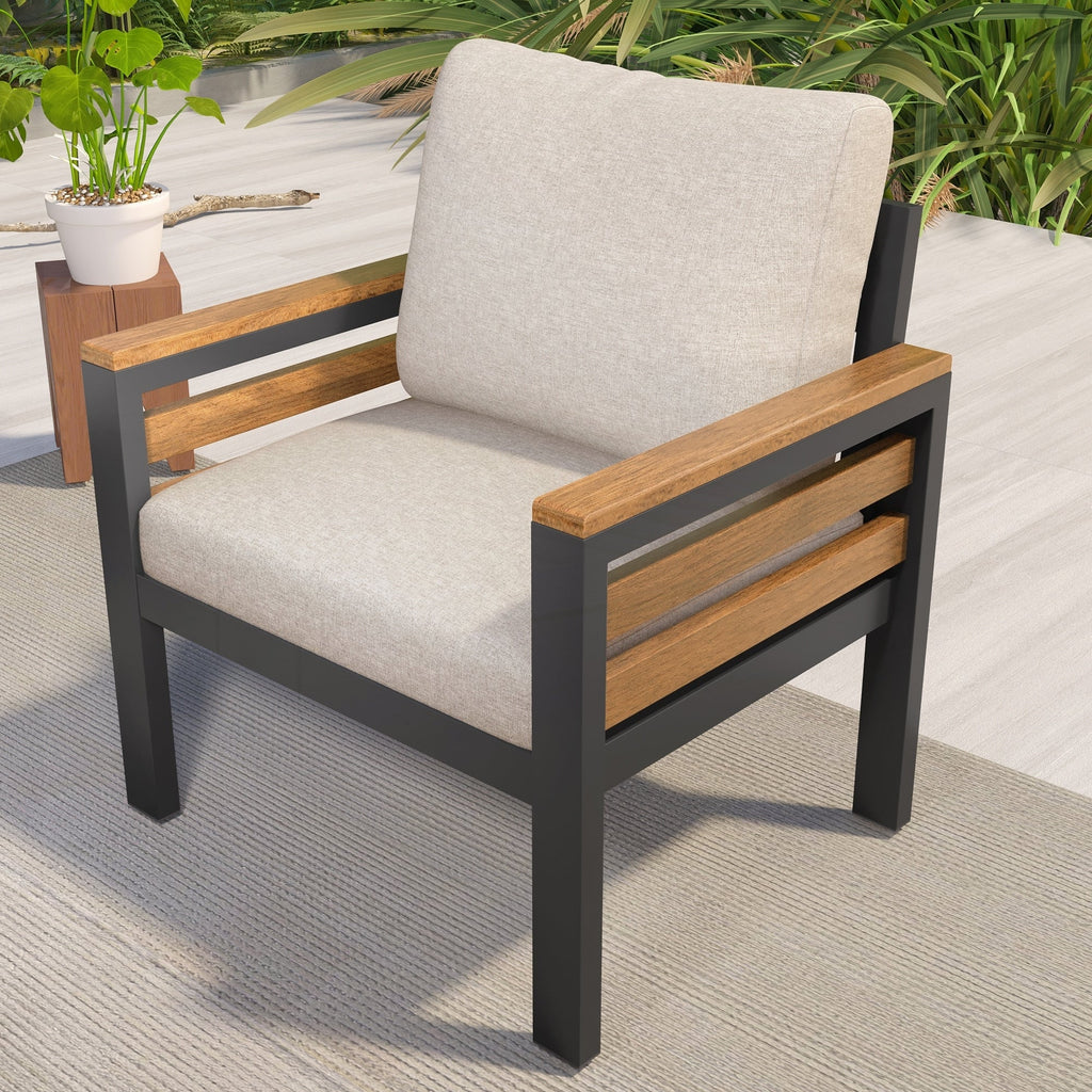 4-teiliges Outdoor-Gartenmöbel-Set mit Sofa