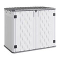 Outdoor-Aufbewahrungsschrank, wasserdichte Outdoor-Aufbewahrungsbox aus Harz, für Mülleimer