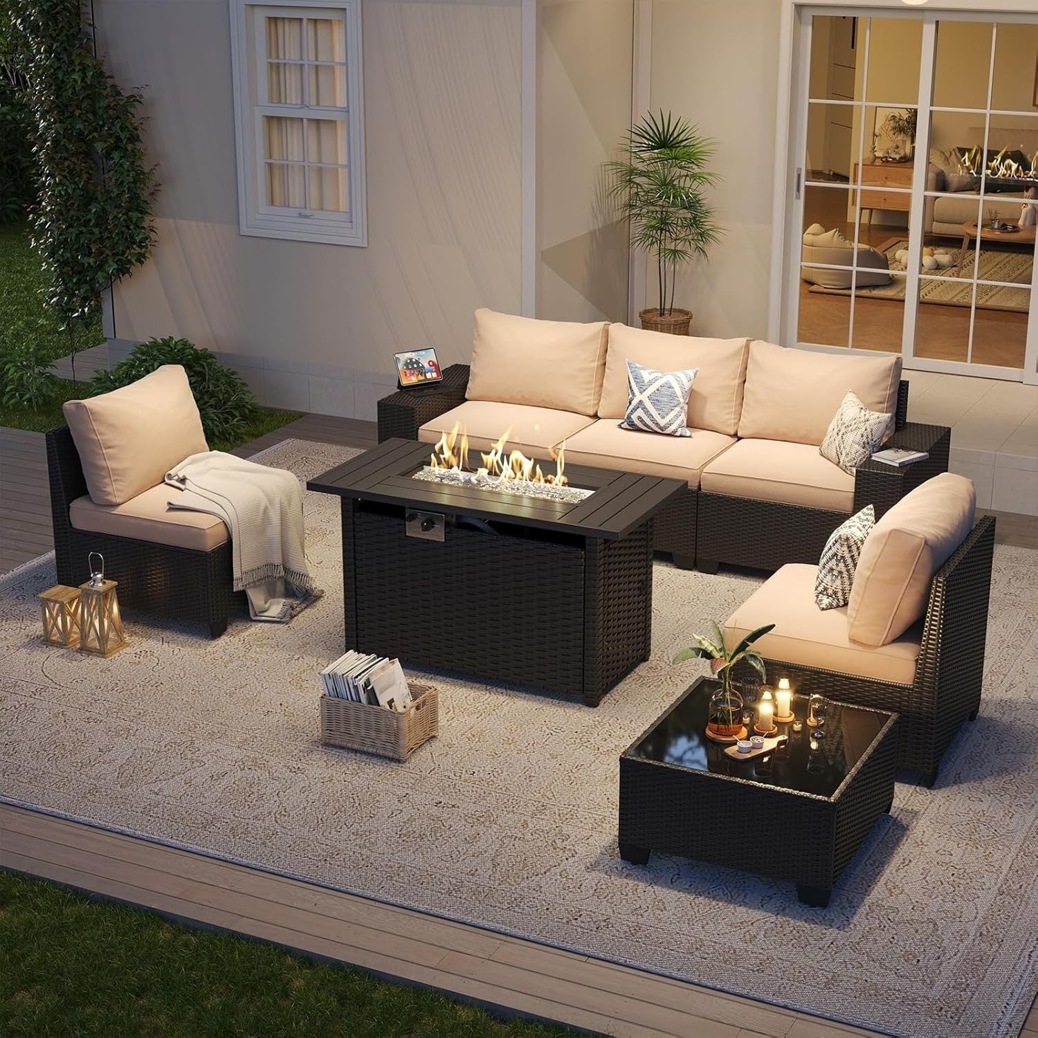 Gartenmöbel-Sets mit 4 Zoll dicken Kissen