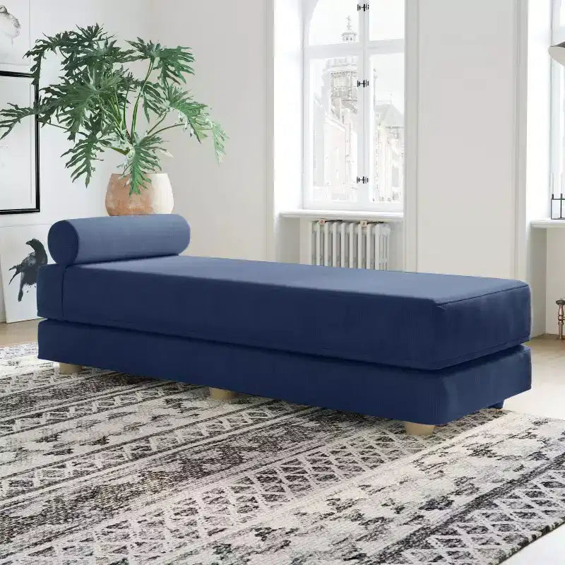 Tagesbett / ausklappbares Schlafsofa (Queensize) - Microvelvet