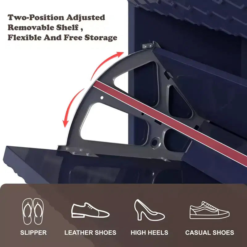 CLIHOME Schuhschrank für 24 Paar Schuhe, Flur, Schuhaufbewahrung, mit Kippfächern, Schuhregal