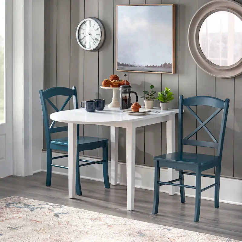 Landhaus-Essgruppe „Simple Living“ mit Klapptisch, 3-teilig
