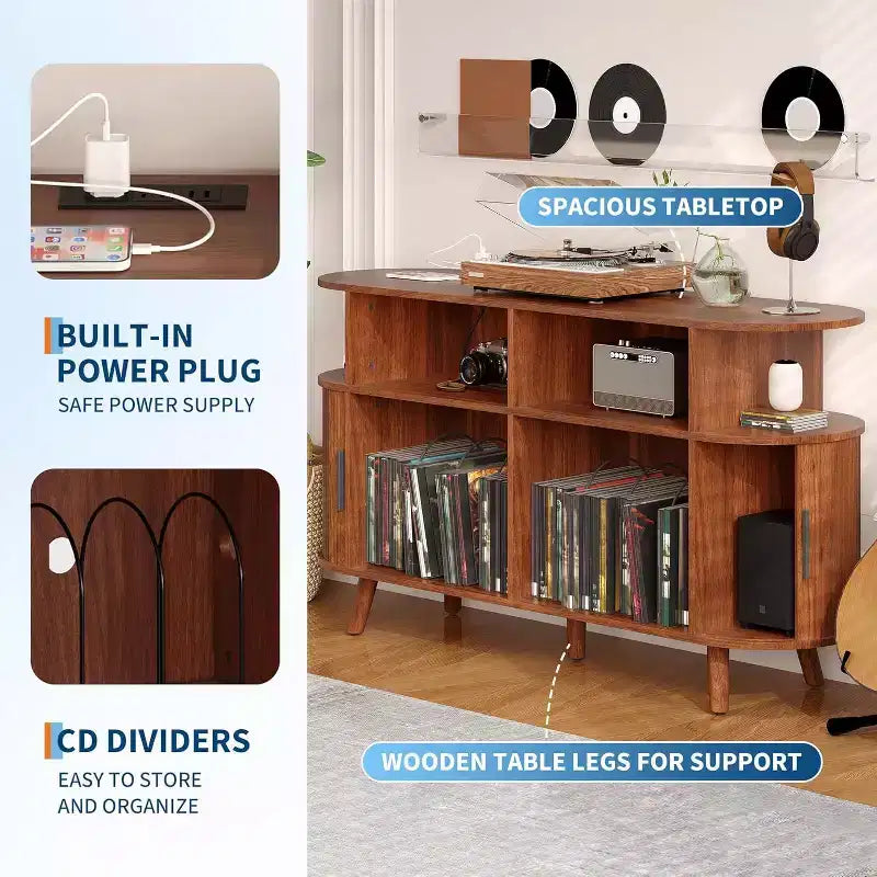 COZONY Flaschenschrank mit 6 Flaschen, Gläserhalter und offenen Fächern für Küche, Esszimmer und Wohnbereich