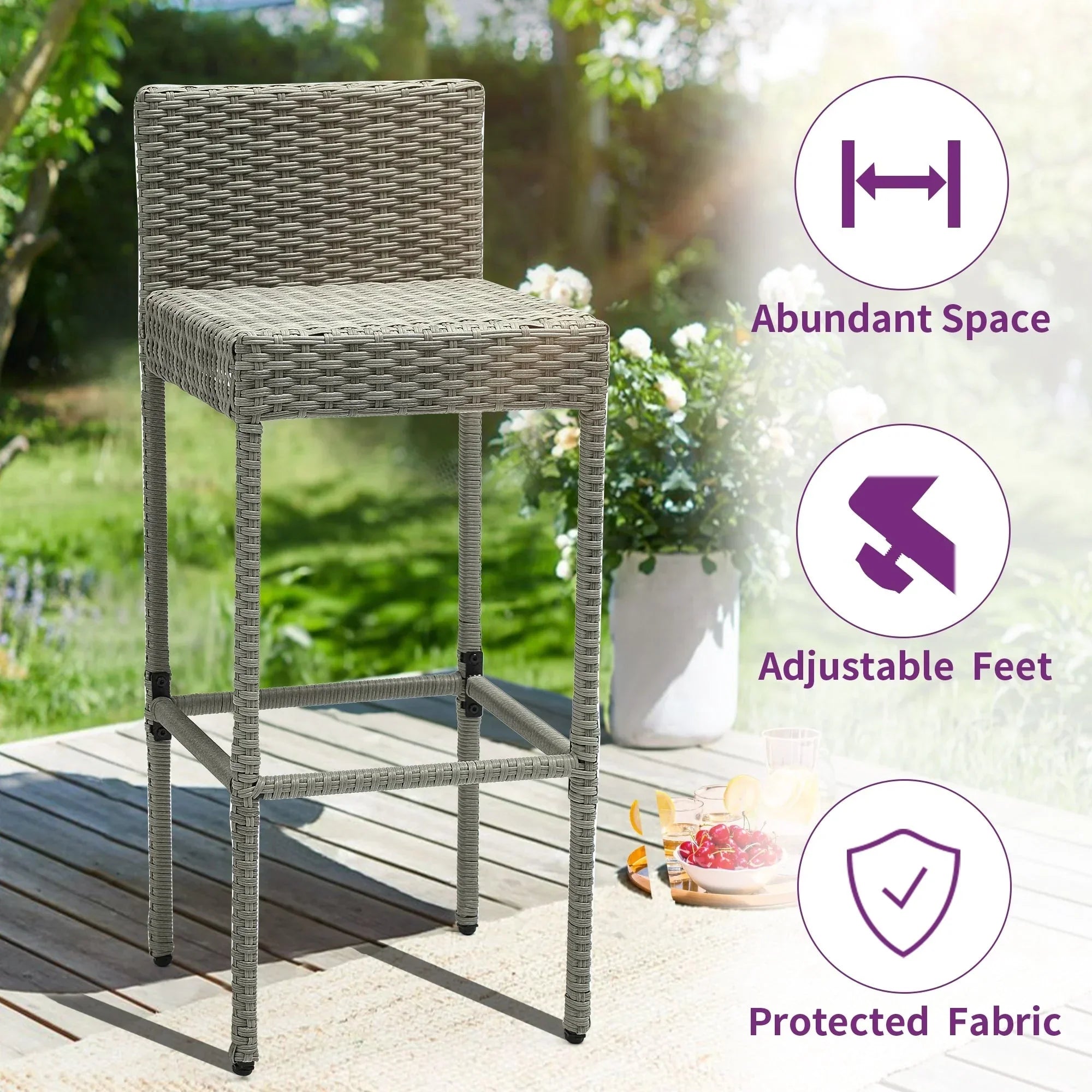 Moasis 5-teiliges Outdoor-Möbel-Set aus Polyrattan – 5-teilig