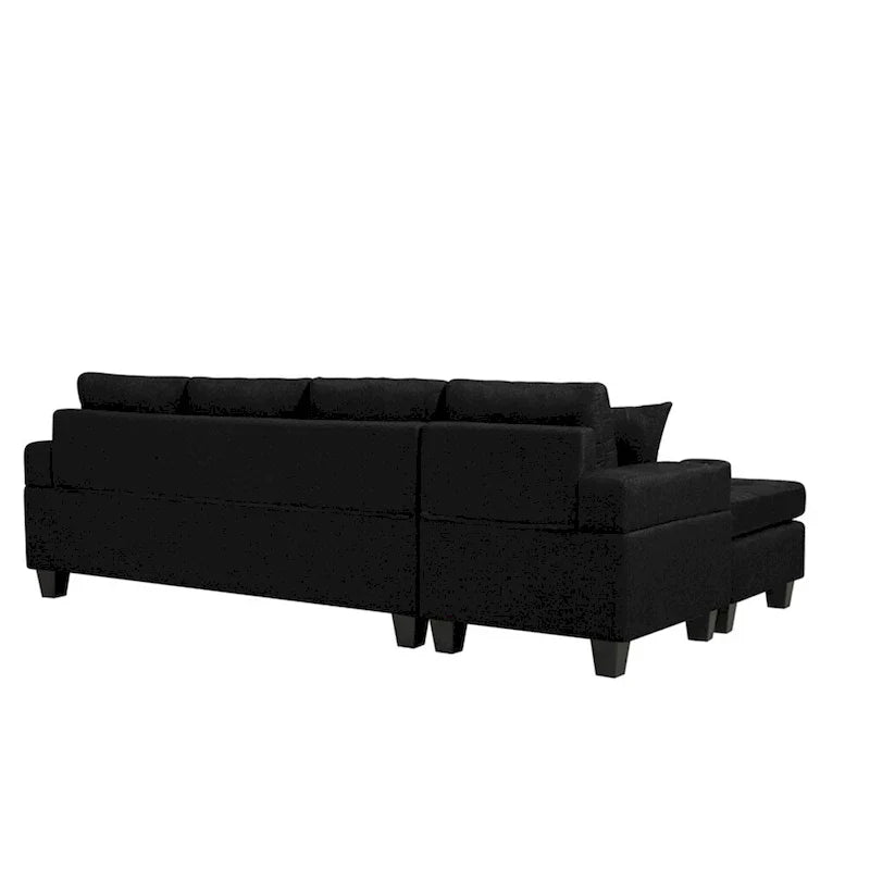 Schnittsofa-Wohnzimmer mit L-förmigem Chaiselongue und Getränkehalter