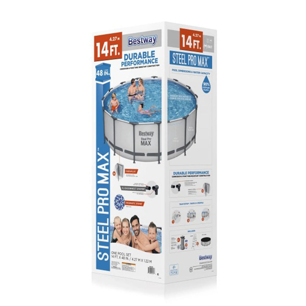 Bestway Steel Pro MAX Rundschwimmbecken Aufstellpool mit Pumpe & Abdeckung