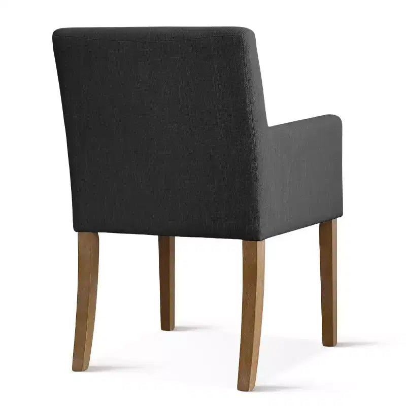 Set aus 6 gepolsterten Esszimmerstühlen mit Armlehnen, moderne Leinen-Sessel mit Holzbeinen, Akzentstühle für Esszimmer, Wohnzimmer - Panipeachy