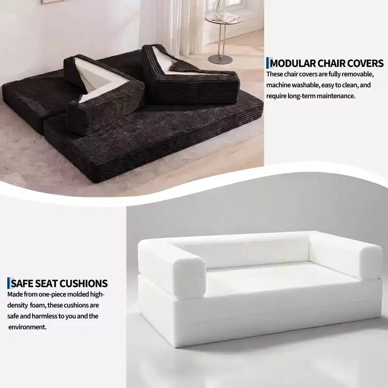 80.7 5-in-1 Schlafsofa – Kord, 544 kg, kein Aufbau