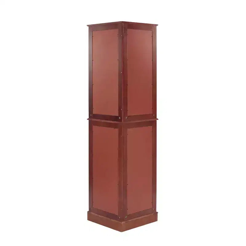 Eck-Vitrinenschrank, Kirsche/Nussbaum, 4-türige Glasvitrine