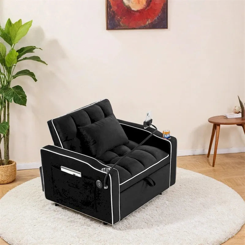 Verwandelbarer Schlafsofa-Sessel, verstellbarer Auszieh-Schlafsessel