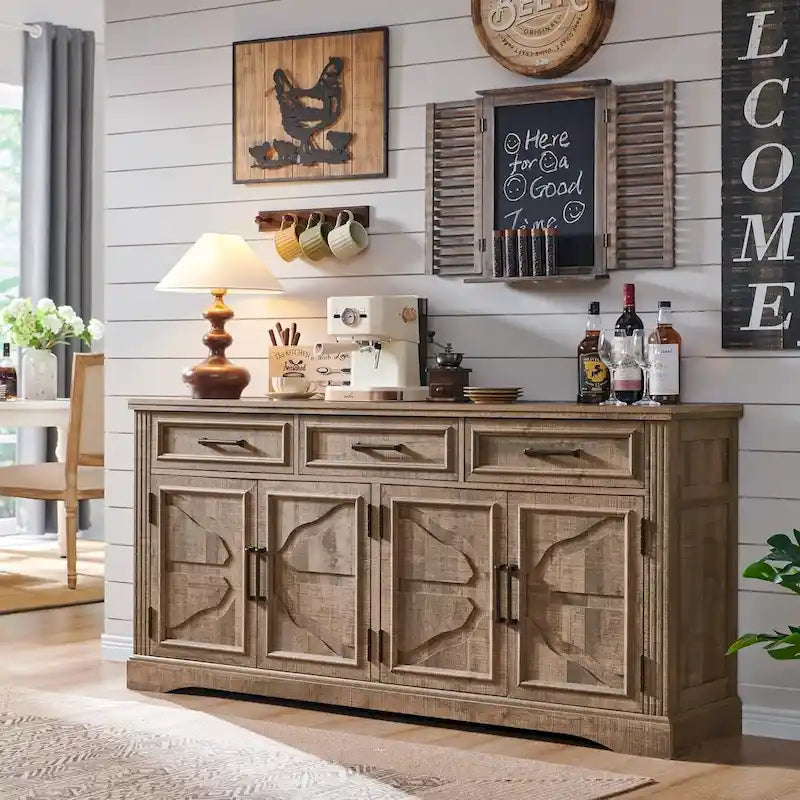 Buffetschrank Landhausstil, Kaffeebar Weinbar für Esszimmer - N/A