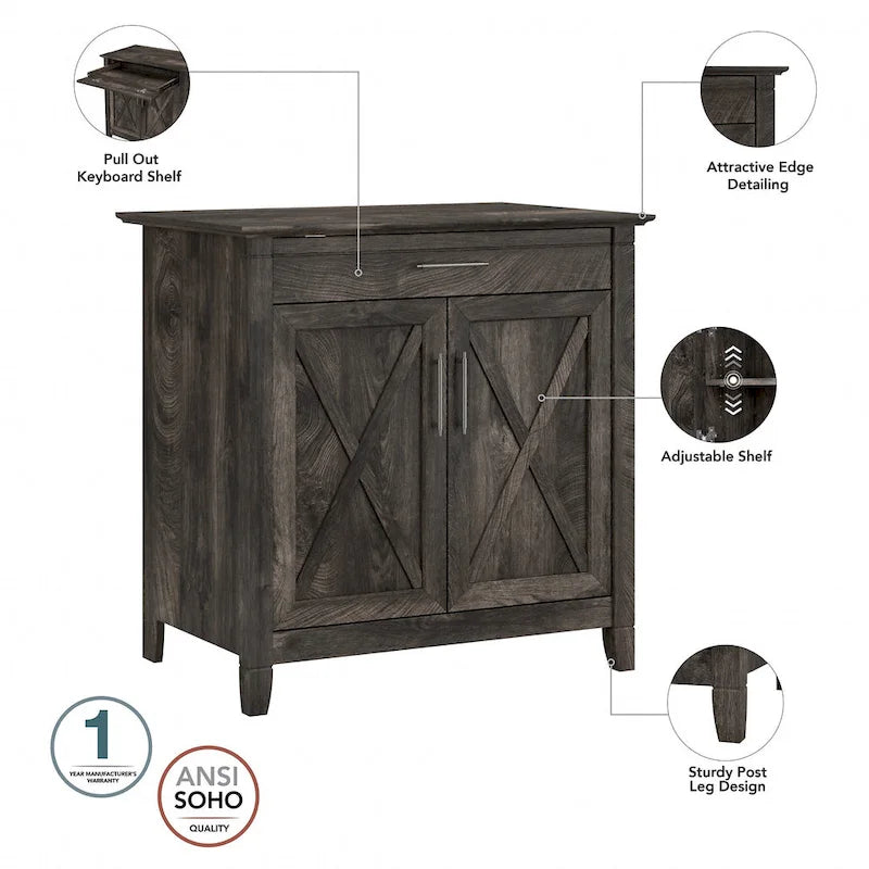 Key West Sekretär mit Lagerschrank von Bush Furniture