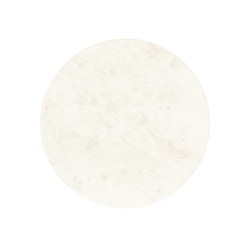 Cremefarbener und goldener Beistelltisch mit Marmorplatte