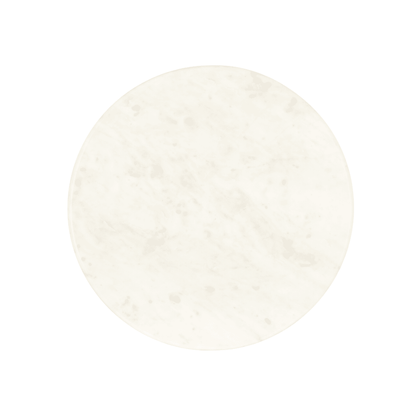 Cremefarbener und goldener Beistelltisch mit Marmorplatte
