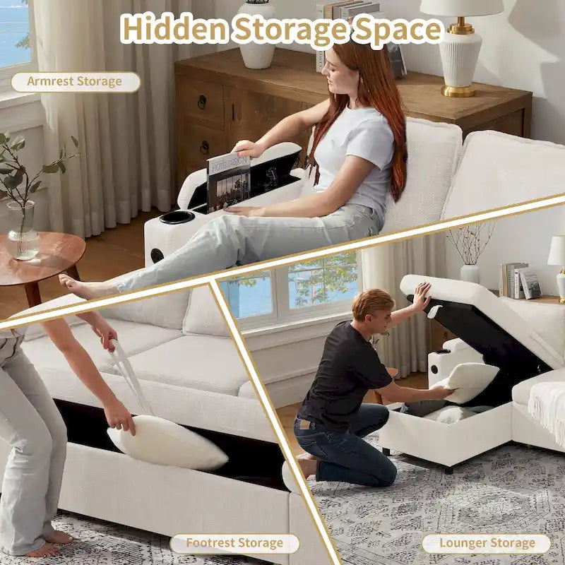 80 L-förmiges Schlafsofa, Sofabett mit Ausziehbett, umwandelbares Schlafsofa