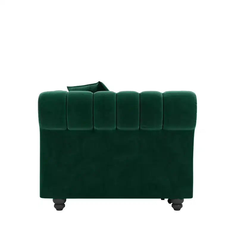 Whisen Velvet 3-in-1 Schlafsofa und wandelbares Schlafsofa im Kingsize-Format mit ausziehbarem Ottomane, getuftetem Design